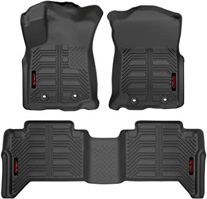 Gator Accessories 79615 Black Front and 2nd Seat Floor Liners Fits 2018-20 Toyota Tacoma Double Cab Pickup, Combo Set