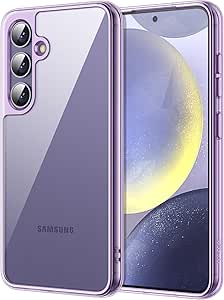 JETech Case for Samsung Galaxy S24 5G, Non-Yellowing Shockproof Bumper Protective Phone Cover, Anti-Scratch Hard PC Back (Purple)