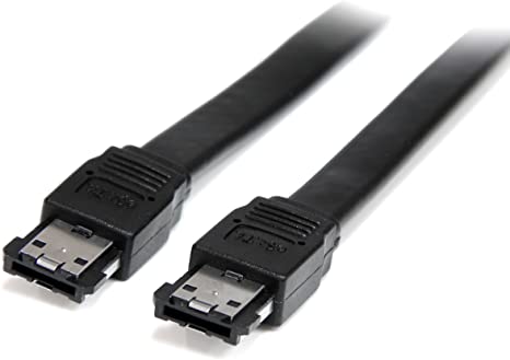 StarTech.com 2m Shielded External eSATA Cable M/M - eSATA to eSATA Shielded Connection Cable - 2 meter, Black SATA 3.0 6 Gbps (ESATA2M)