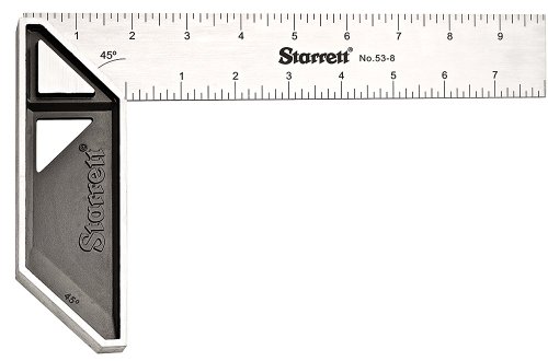 Starrett K53-8-N Stainless Steel Carpenters Try Square, 8" Length