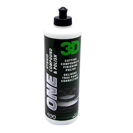 3D One - Professional Cutting, Polishing, and Finishing Compound (16 Oz) for Paint Correction, Auto Detailing and Buffing