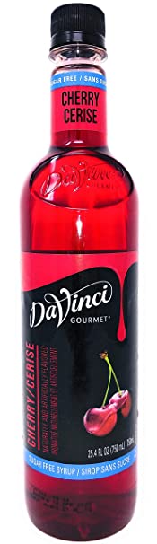 DaVinci Gourmet Sugar Free Cherry Syrup, 750 mL Plastic Bottle