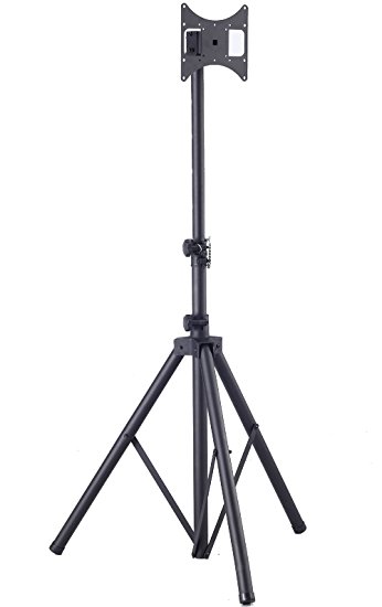 Allcam TP940 Tripod Portable Floor Stand with Universal Vesa Mounting Bracket for 19-37 inch LCD/LED Monitors/TV, Tilt up/down 20°, Freely Pan 360°, Max Height 180 cm, Up to Vesa 200 x 200mm