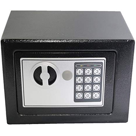 Electronic Deluxe Digital Security Safe Box Keypad Lock Home Office Hotel Business Jewelry Gun Cash Use Storage (Black 1)