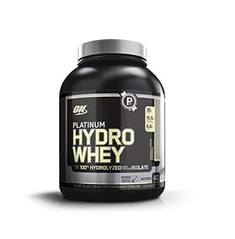 OPTIMUM NUTRITION Platinum Hydrowhey Protein Powder, 100% Hydrolyzed Whey Protein Isolate Powder, Flavor: Cookies & Cream Overdrive, 3.5 Pounds