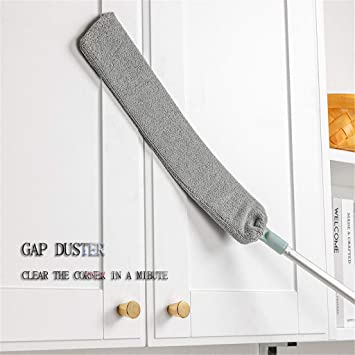 Dust Cleaner, Retractable Gap Dust Cleaning Artifact, Good Grips Microfiber Cleaning Brush, Removable and Washable Telescopic Dust Collector for Home Bedroom Kitchen (1PC)