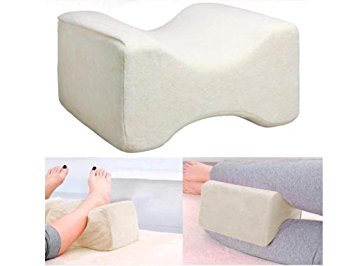 FiNeWaY@ LIVIVO MEMORY FOAM LEG PILLOW ORTHOPAEDIC REDUCE PAIN BACK HIPS KNEE CUSHION SUPPORT With Cover