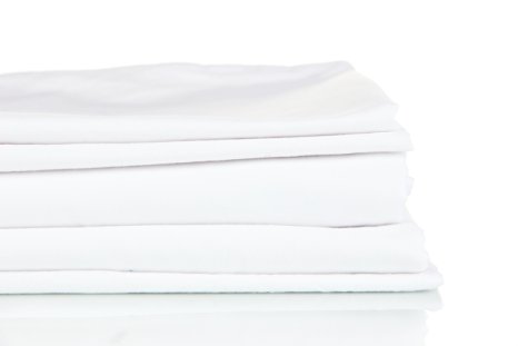 1000 Thread Count 100% Egyptian Cotton Luxury Deep Pocket Sheet Set (King, White)