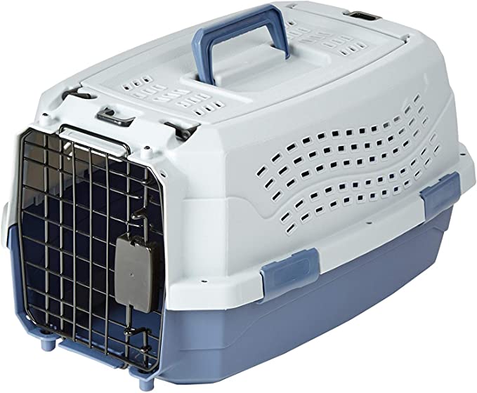 AmazonBasics Two Door Top Load Pet Carrier, Small Size (1 Piece,19-inch)