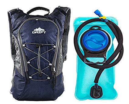 Drift Hydration Backpack with 2 Liter Water Bladder Fits Men & Women