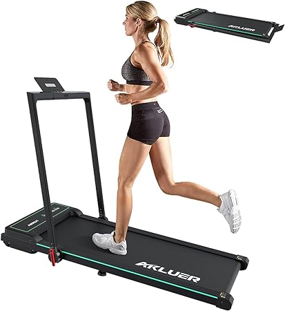 Walking Pad, AKLUER 2.25 HP Under Desk Mini Treadmill with 265 Weight Capacity, Portable Walking Treadmill with IR Remote for Home, Office, Apartment, Light Weight Electric Walking Jogging Machine