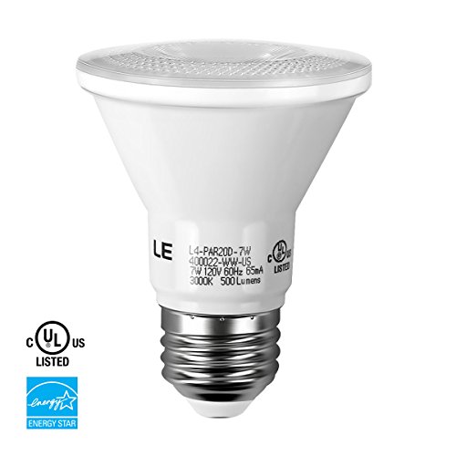 LE PAR20 LED Bulb Dimmable Flood Light Bulb 7W50W Equivalent 3000KWarm White 500lm 40 Beam Angle Medium BaseE26 Energy Star LED Light Bulbs UL Listed Spotlight