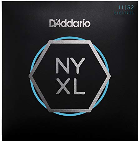 D’Addario NYXL1152 Nickel Plated Electric Guitar Strings,Medium Top/Heavy Bottom,11-52 – High Carbon Steel Alloy for Unprecedented Strength – Ideal Combination of Playability and Electric Tone