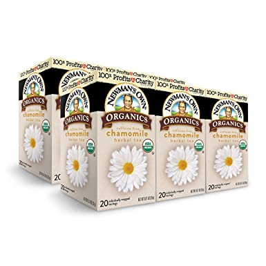 Newman's Own Organics Chamomile Herbal Tea, 20 Individually Wrapped Tea Bags (Pack of 6)