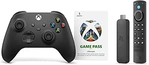 Amazon Fire TV Stick 4K Max with Carbon Black Xbox Core Wireless Controller Bundle   Free Month of Game Pass for New Members