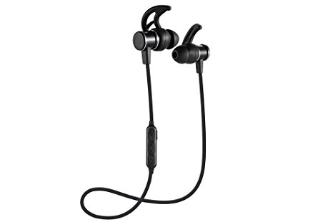 Bluetooth Headphones, Bagent Wireless Magnetic In-ear Sports Earbuds/Earphones/Headsets with Built in Mic for iPhone Samsung Android Smartphones & Other Bluetooth Devices(Black)