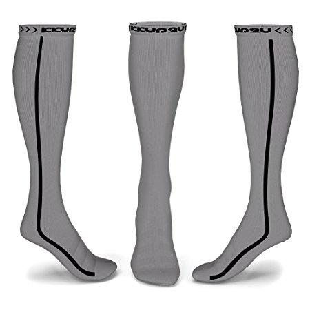KKUP2U Compression Socks, Medical 20-30 mmHg Graduated Compression for Flight, Athletics, Travel, Nurses, Running - Boost Stamina, Circulation & Recovery