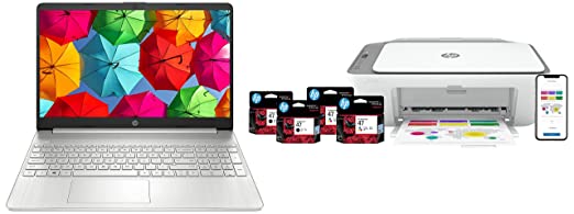 HP 15s,11th Gen Intel Core i3-1115G4 8GB RAM/512GB SSD 15.6-inch & Deskjet Ink Advantage Ultra 4826 Print, Copy, Scan, Self Reset Dual Band WiFi