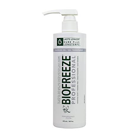 Biofreeze 13845 Professional Pain Relieving Gel, Topical Analgesic for Enhanced Relief of Arthritis, Muscle, Joint Pain, NSAID Free Pain Reliever Cream, 16 oz with Pump, Colorless Formula