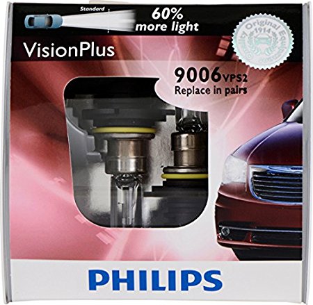 Philips 9006 VisionPlus Replacement Bulb, (Pack of 2)