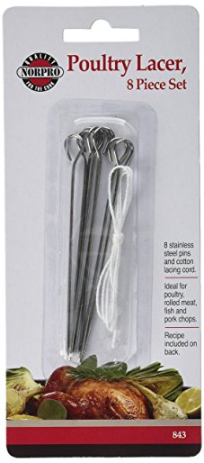 Norpro 843 Stainless Steel Poultry Lacers, Set of 8