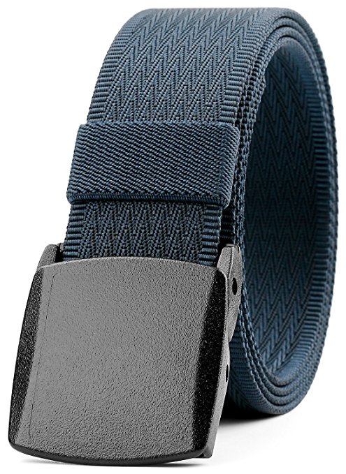 JasGood Unisex Nickel Free Belt 1.5 In Nylon Adjustable Web Belt with Plastic Buckle