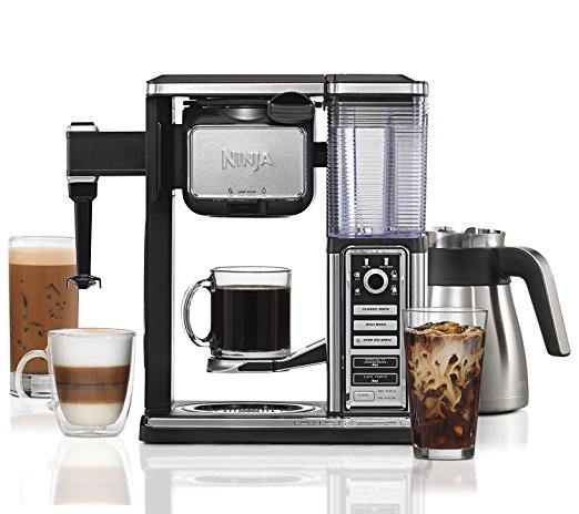 Ninja Coffee Bar Brewer System with Stainless Thermal Carafe & Over Ice Carafe- CF097 (Certified Refurbished)
