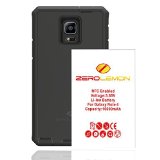 Zerolemon 10000mah Extended Battery with NFC and Rugged ZeroShock Case for Samsung Galaxy Note 4 - Black