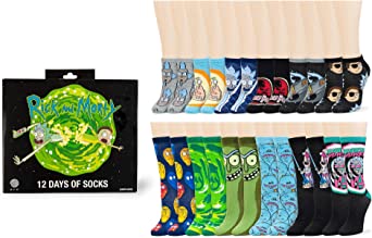 Rick and Morty Men's 12 Days of Socks Christmas Advent