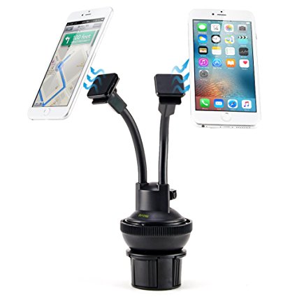 Dual Smartphone 3in1 Magnetic Mount - iKross Detachable Car Cup Mount / Dashboard / Windshield holder for iPhone Samsung Motorola Google Huawei Phones