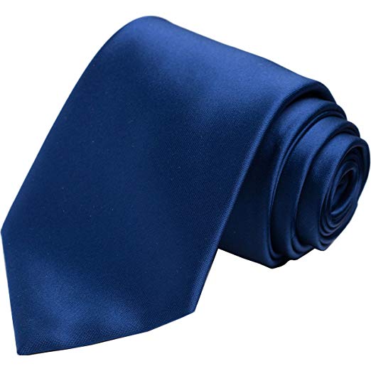 KissTies Solid Satin Tie Pure Color Necktie Mens Ties   Gift Box