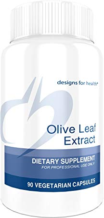 Designs for Health Olive Leaf Extract Capsules - 500 Milligrams, Standardized to 20 Percent Oleuropein (90 Capsules)