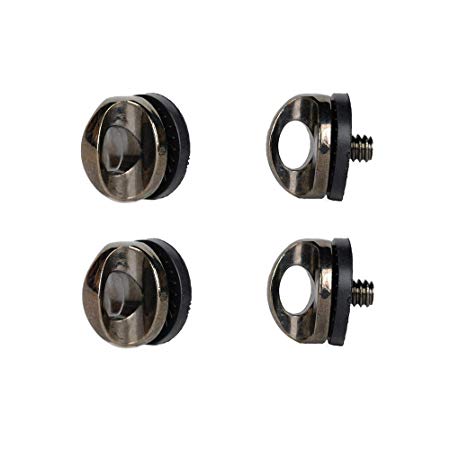 SaferCCTV 4 pcs Quick Install Metal Screw for Quick Release Neck Strap/R-Strap/Neck Sling Strap,1/4 Screw Mouth Designed for Cameras with Quick mounting