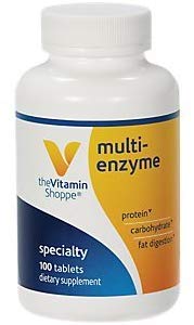 Multi Enzyme Helps Support The Digestion Absorption of Protein, Carbs Fat (100 Tablets) by The Vitamin Shoppe