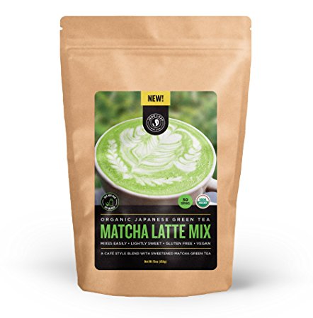 Jade Leaf - Organic Japanese Matcha Latte Mix - Make Delicious Matcha Green Tea Powder Lattes at Home [1lb Bulk Size]