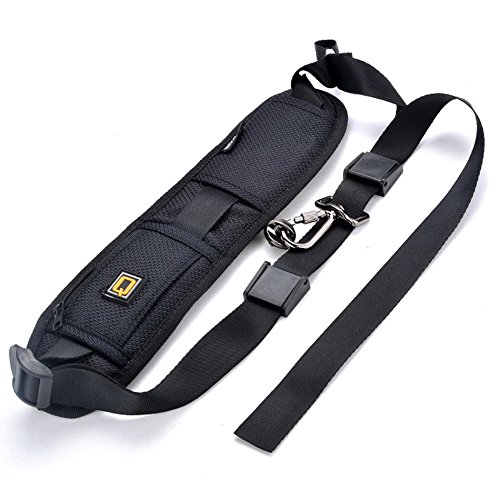 Quick Release Shoulder Camera Strap for Nikon, Canon and other Dslr Camera - Best Neck Strap for Men & Women - Comfortable Black Nylon design - Durable Metal Hook and Screw - By COMFY STRAP