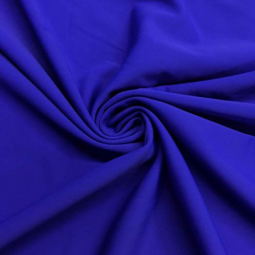 Lycra Matte Milliskin Nylon Spandex Fabric 4 Way Stretch 58" Wide Sold by The Yard Many Colors (Royal Blue)
