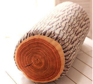 JustNile Decorative Throw Pillow - 19" X 7" Wood Log