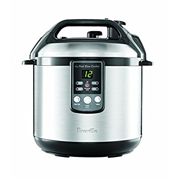 Breville BPR600XL 6-Quart Fast-Slow Cooker, Safety locking lid, safety valve and pressure release button