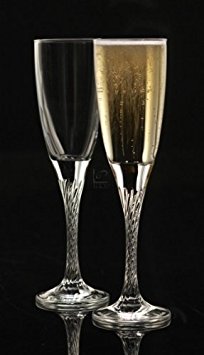 Style Setter Private Party Twist Stem Flutes, Set of 2