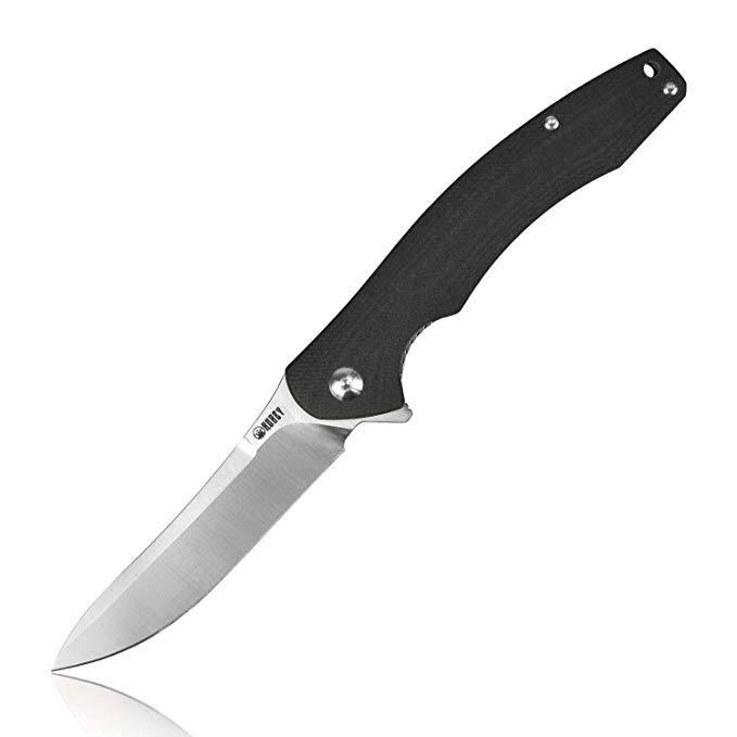 KUBEY Folding Knife, EDC and Pocket Knife, Gentleman’s Knife with 3.5" Drop Point Blade and G10 Handle and Deep Carry Clip - KU176