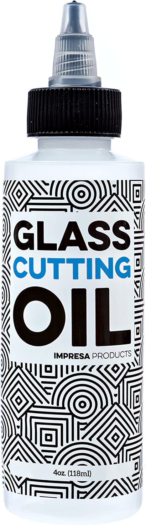 Premium Glass Cutting Oil with Precision Application Top - 4 Ounces - Custom-Formulated for an Array of Glass Cutters and Glass Cutting Applications Including Bottles! by Impresa Products