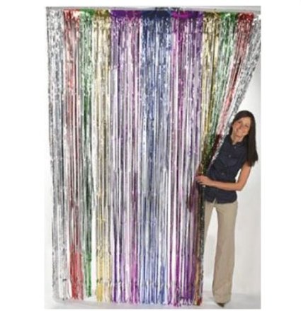 Fun Express Metallic Rainbow Foil Fringe Curtains (1 Piece)(Discontinued by manufacturer)