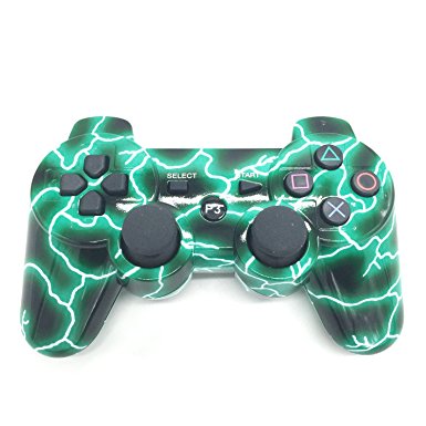 PowerRider New Style Bluetooth Wireless gamepad for PS3 Dual shock PS3 Game Controller Gamepad Joypad for Sony Playstation 3(lightning)