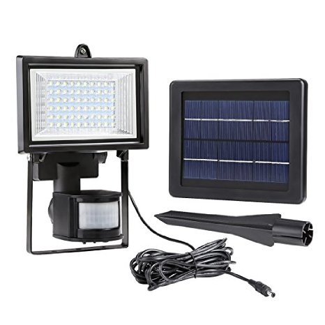 LE® Solar Lights, Motion Sensor Light, Waterproof, High Output 60 LED, Solar Security Light, Wall Light, Solar Rechargeable Floodlight, Solar PIR Light