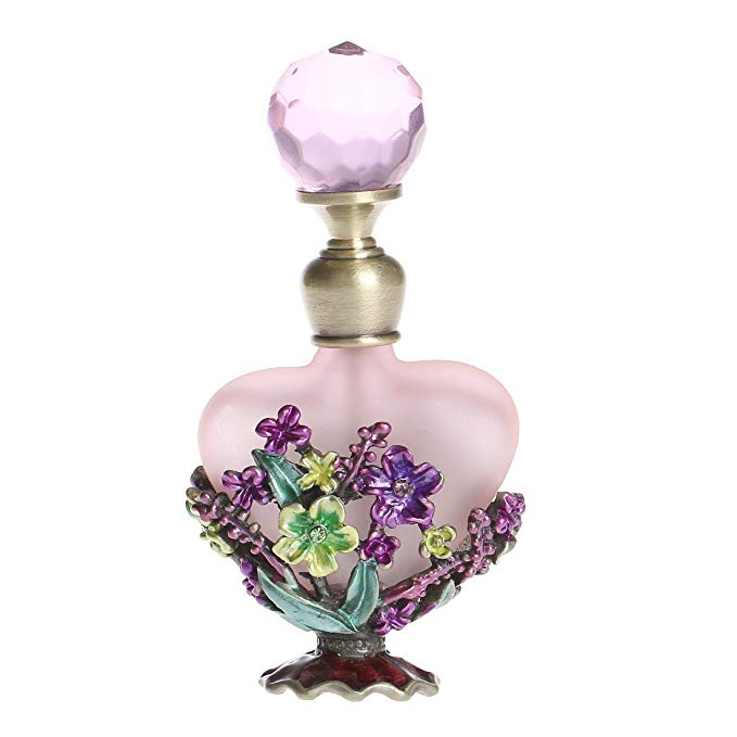 H&D Vintage Magical Violet Refillable Mini Empty Crystal Perfume Bottle Handmade Home Decor Lady Wedding Gift,5ML