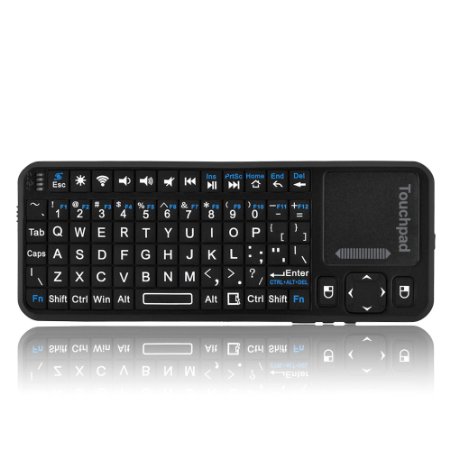 TNP Bluetooth Mini Wireless Keyboard with Backlight and Multi-Touchpad for Google Nexus 7  Google Android TV  iPhone 6s 6 Plus 5S 5C 4S  Samsung Galaxy S6 Edge  HTPC  PC  Android 30 Tablet