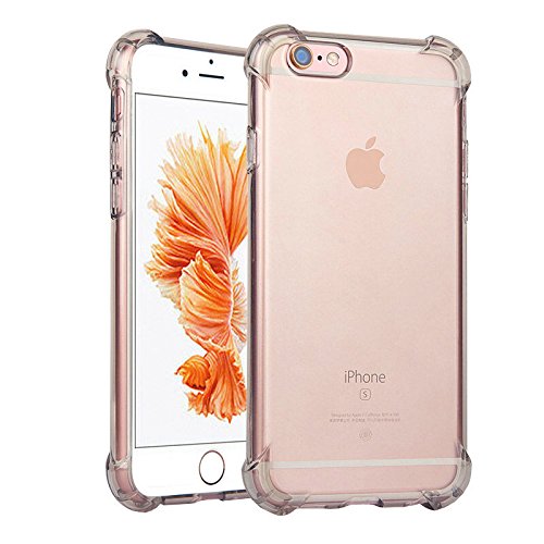 iPhone SE Case, JDX iPhone 5 5S Transparent Phone Covers 4 Corner Air Cushion Shock Absorb Thick Soft Gel TPU Clear Phone Case for iPhone 5S / SE / 5(Gray)