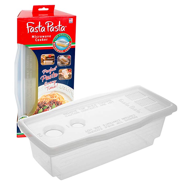 Fasta Pasta Microwave Pasta Cooker - The Original No Mess, Sticking or Waiting For Boil