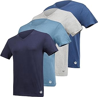 Dockers Mens Undershirts 4 Pack Mens Lightweight T Shirt Undershirt, 100% Cotton